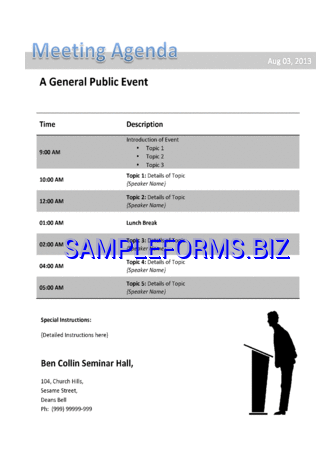Conference Call Meeting Agenda Template docx pdf free